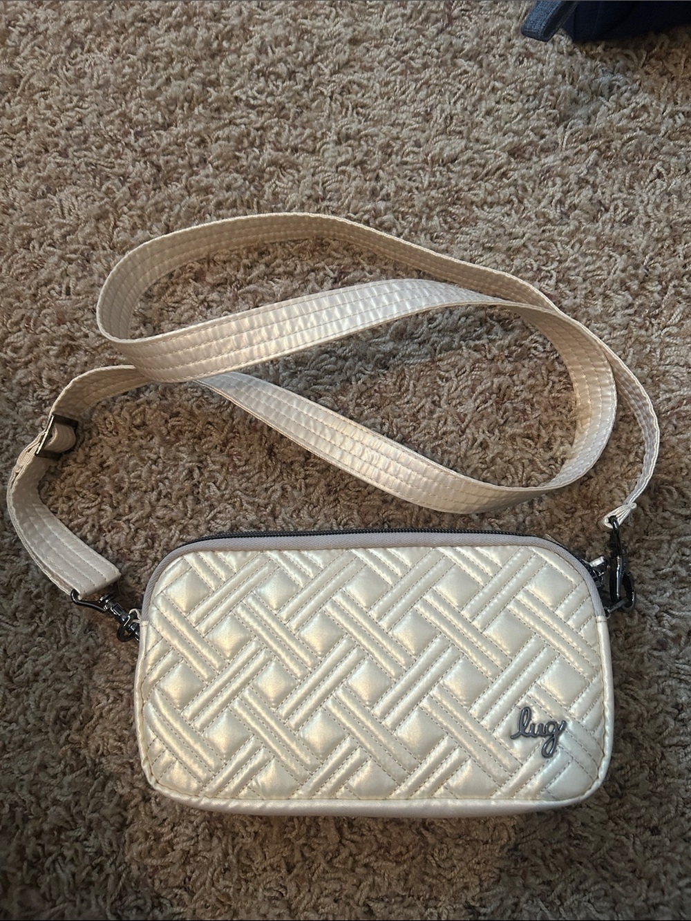 lug Quilted Cream Crossbody Crossbody Bag